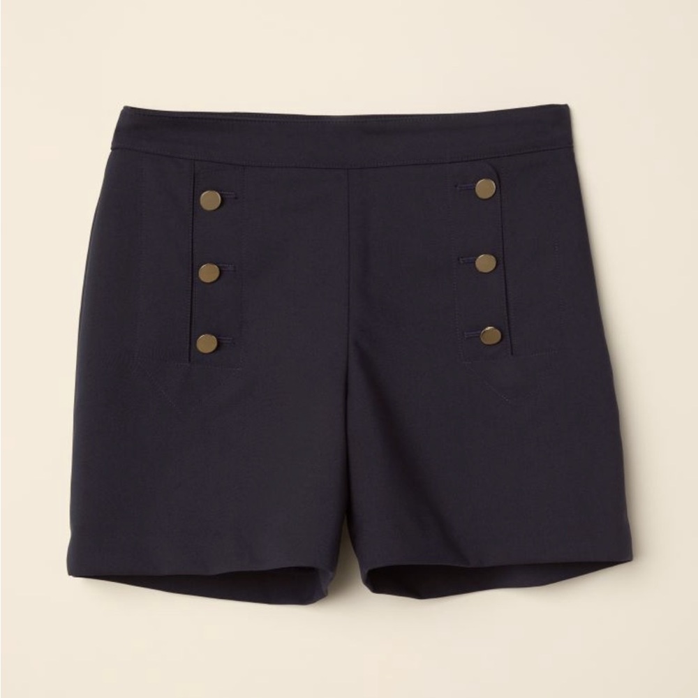 NWT Navy Blue Shorts with Button Detailing